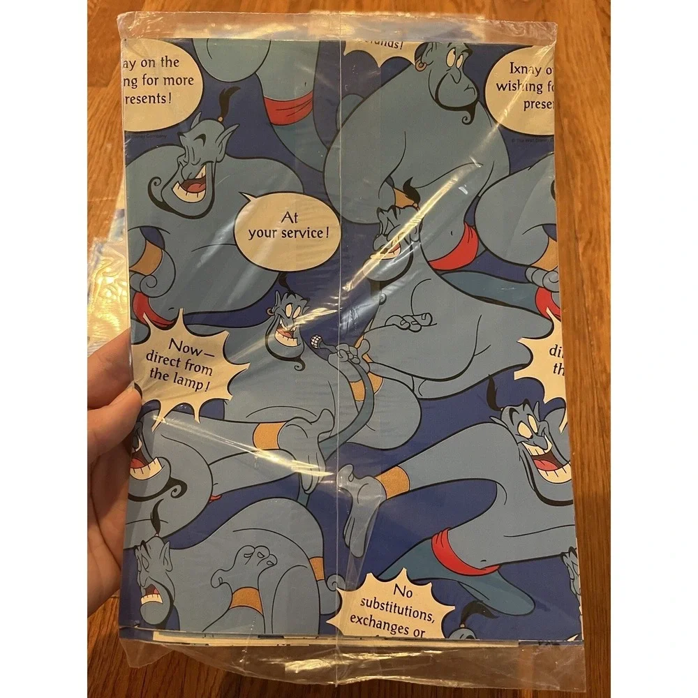 Vintage Celebration By Gibson Gift Wrap Aladdin Genie‎ Wrapping Paper Lot Of 11